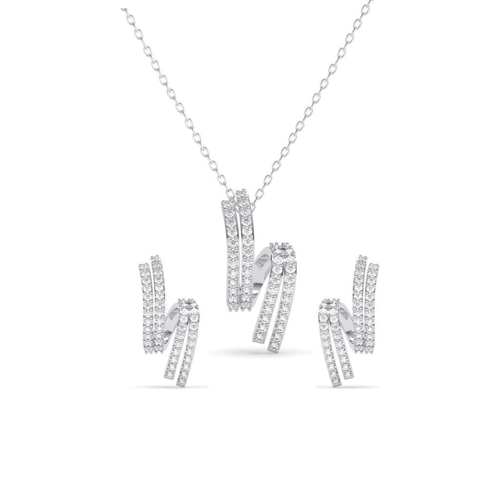 Silver Curl Jewellery Set  