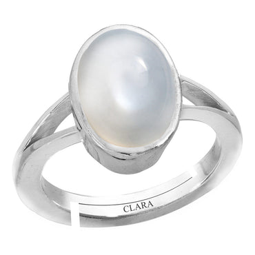 Certified Moonstone 3.9cts or 4.25ratti 92.5 Sterling Silver Adjustable Ring