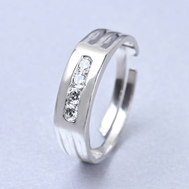 CLARA Real 925 Sterling Silver Enzo Band Ring 