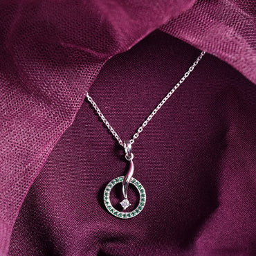 Silver Verde Pendant Chain Necklace
