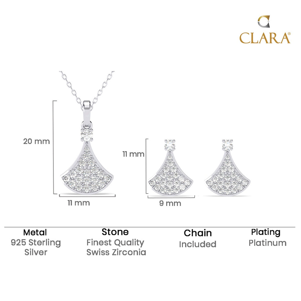 Silver Ginkgo Leaf Jewellery Set