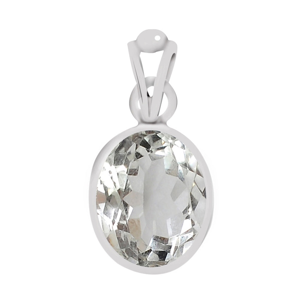 Certified Crystal (Isphetic) Silver Pendant 3cts or 3.25ratti