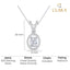 Silver Halo Oval Solitaire Pendant Chain