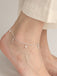 CLARA 925 Sterling Silver Moon & Star Anklet Payal ( Single ) Adjustable Chain Gift for Women and Girls