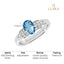 Silver Juni Blue Oval Solitaire Ring