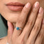 Silver Juni Blue Oval Solitaire Ring