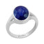 Certified Blue Sapphire Neelam Zoya Silver Ring 5.5cts or 6.25ratti