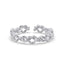 Silver Knotted Heart Finger Ring Thumb Band