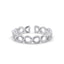CLARA Pure 925 Sterling Silver Infinity Finger Ring 