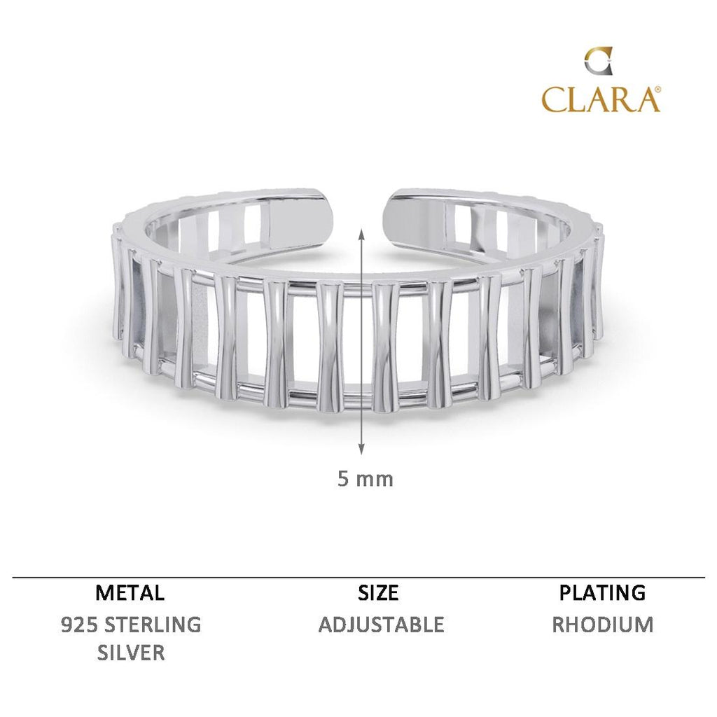 CLARA Pure 925 Sterling Silver Daily wear Finger Ring 