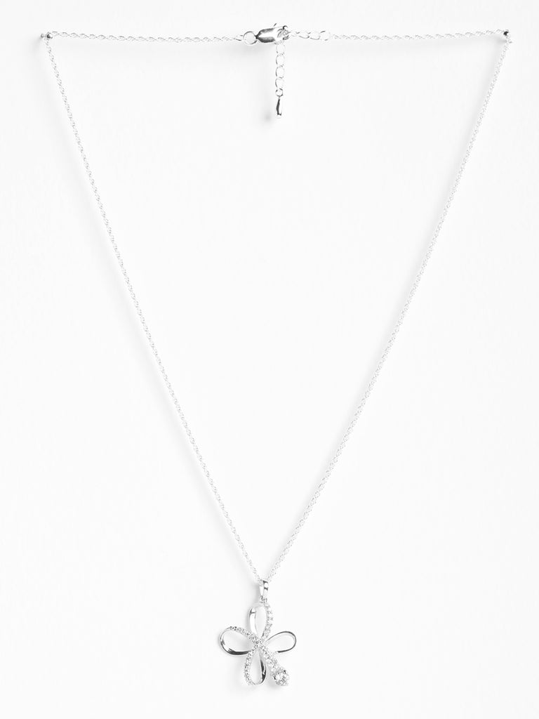 CLARA 925 Sterling Silver Vega Pendant Chain Necklace 
