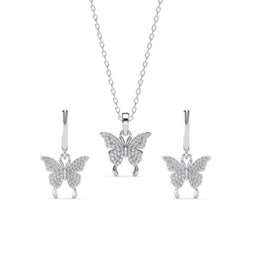 Silver Fia Butterfly Jewellery Set