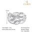 CLARA Pure 925 Sterling Silver Cocktail Finger Ring with Adjustable Band 