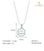 CLARA 925 Sterling Silver Evil Eye Circle Pendant Chain Necklace 