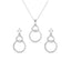 Silver Interlocked Ring Jewellery Set