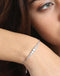 CLARA Made with Swiss Zirconia 925 Sterling Silver Sandra Solitaire Bracelet Gift for Women and Girls