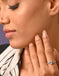 CLARA Pure 925 Sterling Silver Proposal Finger Ring with Adjustable Band 