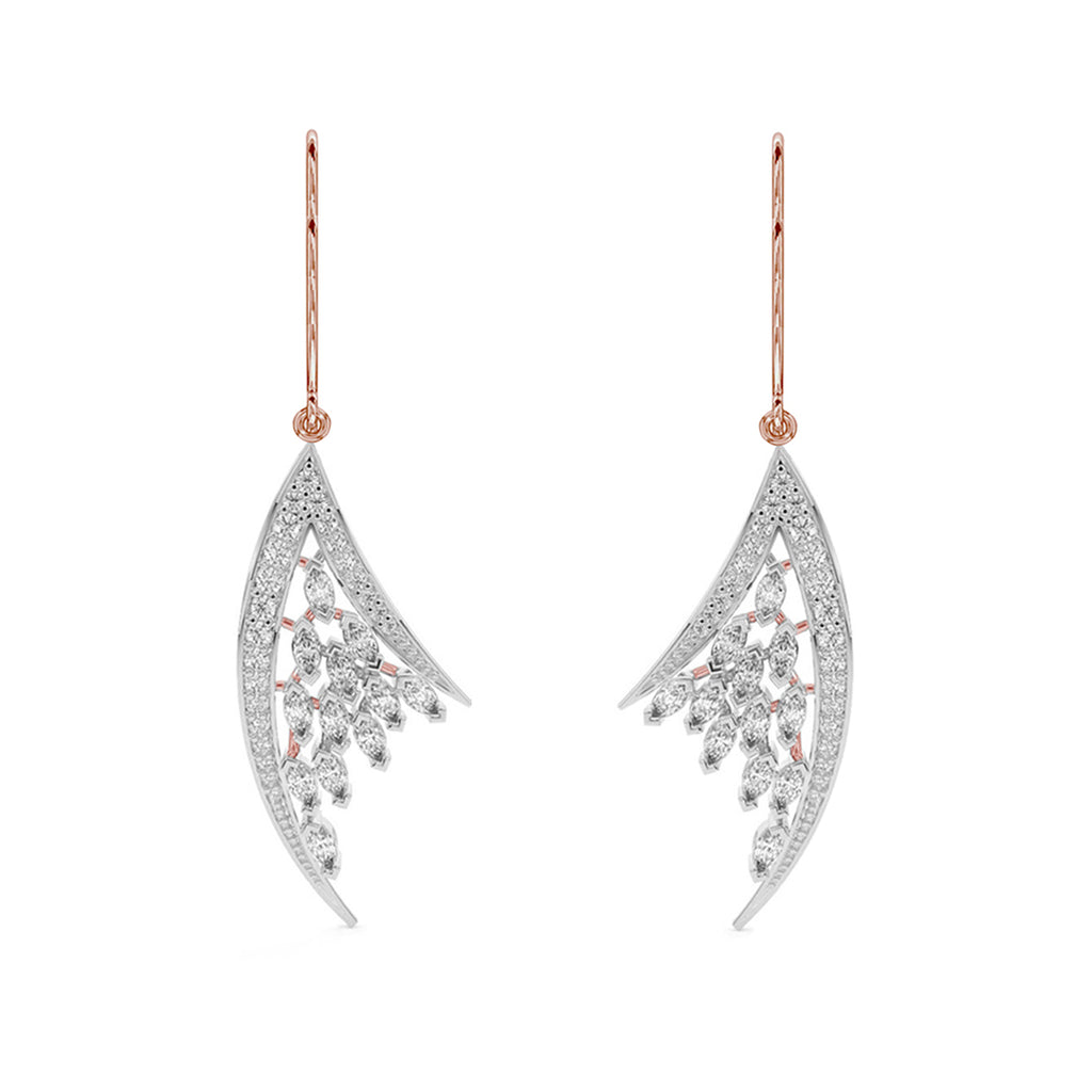 CLARA 925 Sterling Silver Lily Dangler Earrings 