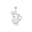 Silver Om Trishul Men Pendant Necklace with Chain or without Chain