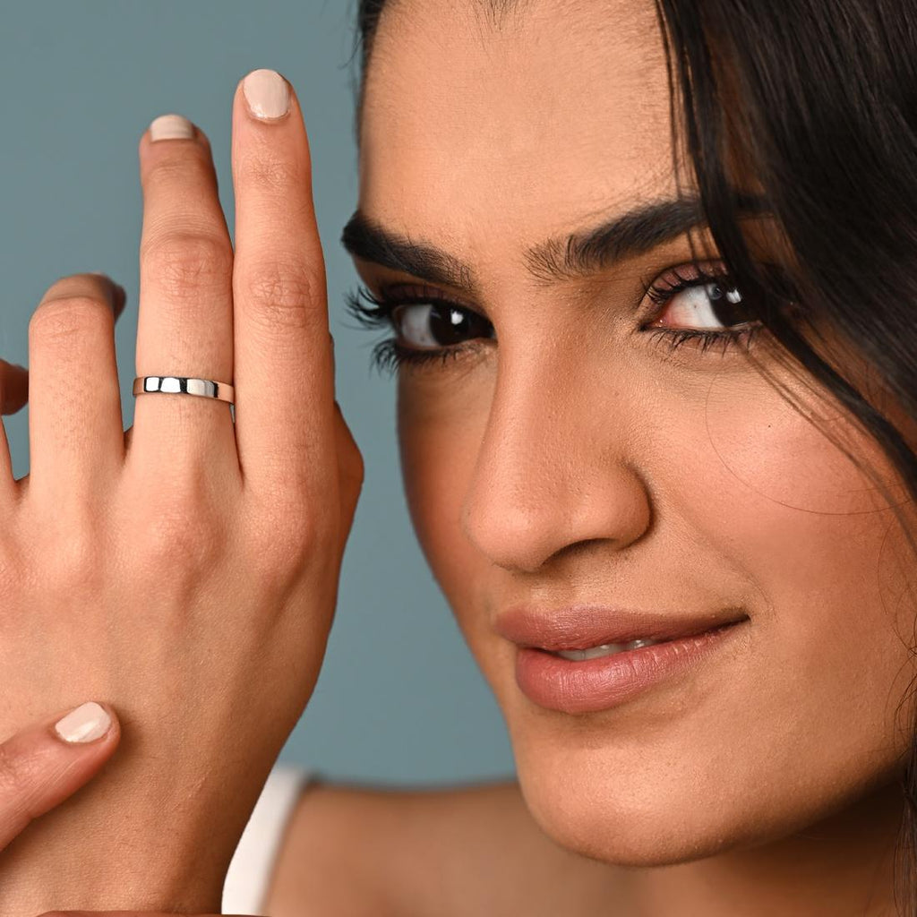 CLARA Pure 925 Sterling Silver Slim Finger Ring 