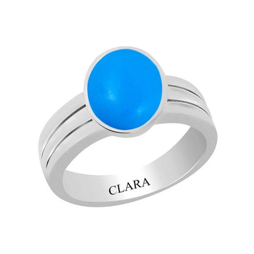 Certified Turquoise Firoza Stunning Silver Ring 8.3cts or 9.25ratti