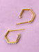 CLARA 925 Sterling Silver Hexa Hoop and Huggies Earrings 