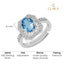 Silver Carol Blue Topaz Solitaire Ring