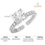 Silver Fleur Classic Solitaire Ring