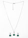 CLARA 925 Sterling Silver Bianca Pendant Earring Chain Jewellery Set 