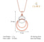 CLARA 925 Sterling Silver Irina Pendant Chain Necklace 