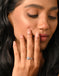 CLARA Pure 925 Sterling Silver Solitaire Finger Ring with Adjustable Band 