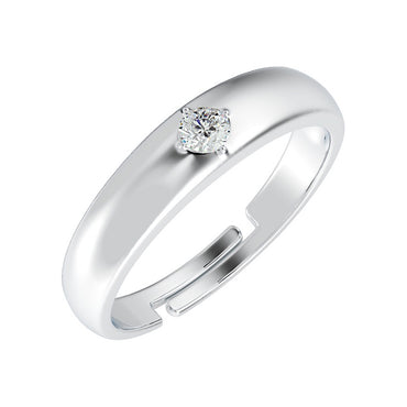 CLARA Pure 925 Sterling Silver Classic Adjustable Ring Gift for Women and Girls