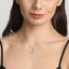 CLARA 925 Sterling Silver Evil Eye Halo Pendant Chain Necklace 