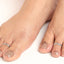 CLARA 925 Sterling Silver Drops Toe Rings Pair 