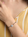 CLARA 925 Sterling Silver Evil Eye Hamsa Hand Hand Mangalsutra Bracelet