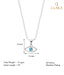 CLARA 925 Sterling Silver Evil Eye Bella Pendant Chain Necklace 