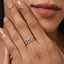 Silver Talia Double Banded studded Infinity Ring