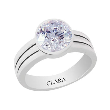Certified Zircon Stunning Silver Ring 6.5cts or 7.25ratti