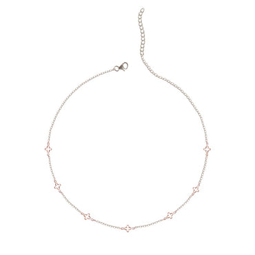 CLARA 925 Sterling Silver Flower Charm Necklace Chain 