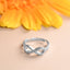 Silver Zoe Studded Infinity Valentine Ring