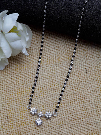 Silver Lily Mangalsutra