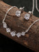 5 Stone Silver Chain Pendant with Earring
