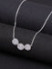 CLARA 925 Sterling Silver Rhodium Plated Cubic Zirconia Pendant with Chain for Women & Girls