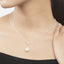 Clara 92.5 Sterling Silver Classic Pearl Pendant with Chain Gift for Women and Girls