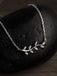 CLARA 925 Sterling Silver Rhodium Plated Leaf Pendant with Chain Gift for Women & Girls