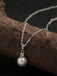 Clara 92.5 Sterling Silver Classic Pearl Pendant with Chain Gift for Women and Girls