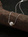 Clara 92.5 Sterling Silver Designer Real Pearl Pendant with Chain Gift for Women and Girls
