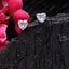 Clara 92.5 Sterling silver White Gold Plated Heart Solitaire Stud Earring Screw Back For Women & Girls