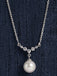 Clara 92.5 Sterling Silver Classic Pearl Pendant with Chain Gift for Women and Girls