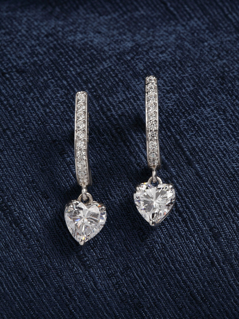 Clara 925 Sterling Silver and Cubic Zirconia Dangle & Drop Adelyn Earring With Screw Back for Women & Girls